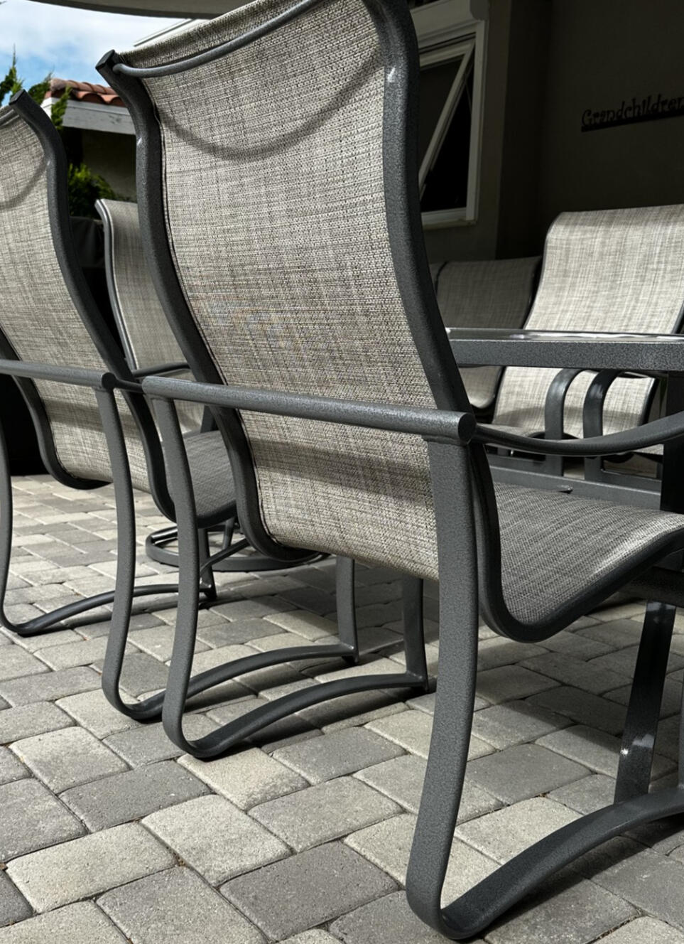 Patio Furniture Restoration Powder coated patio chair after professional restoration in Los Angeles