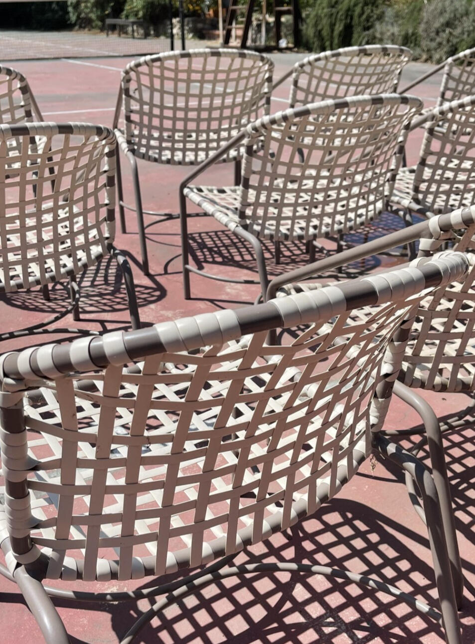 Patio Furniture Restoration Patio Furniture repair in Los Angeles with new vinyl strapping